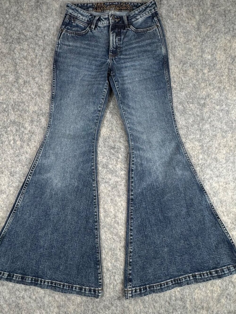 Wrangler Retro Womens Low Rise Jeans Bellbottoms Sz 25 Stretch High Rise Flare